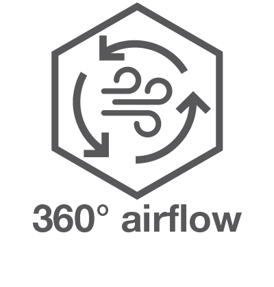 360° air flow